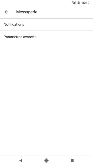 Sélectionnez Paramètres avancés