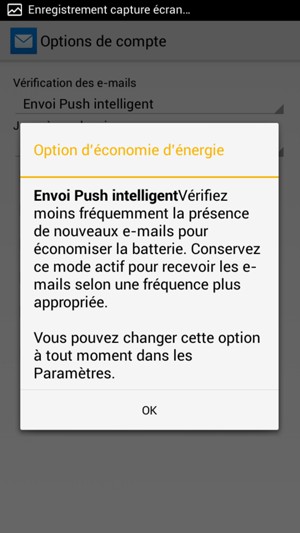 Sélectionnez OK