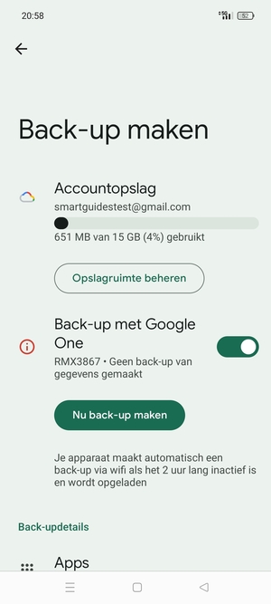 Selecteer Accountopslag