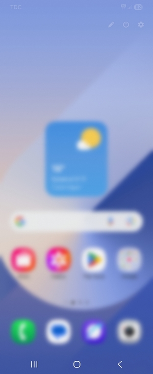 Slide down the top menu