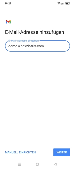 Geben Sie Ihre E-Mail-Adresse ein und wählen Sie WEITER