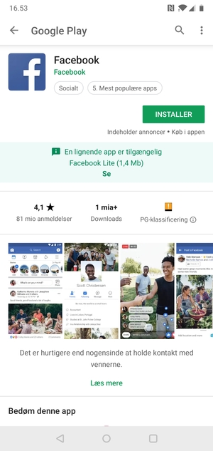 Vælg INSTALLER
