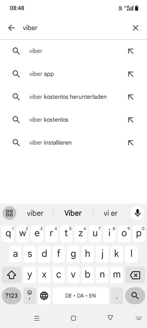 Geben Sie den Namen der App ein und wählen Sie Suchen