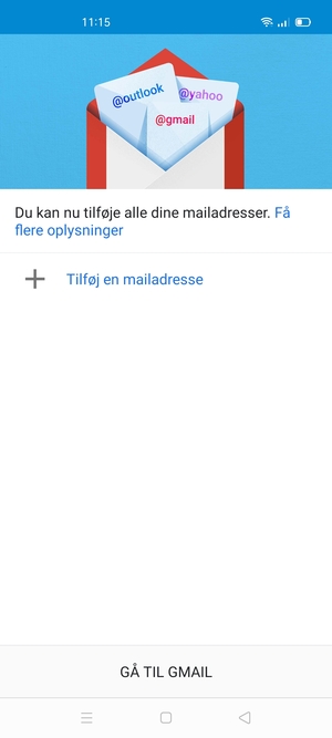 Vælg Tilføj en mailadresse