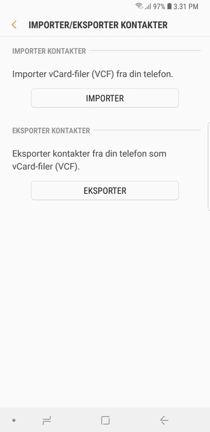 Vælg IMPORTER