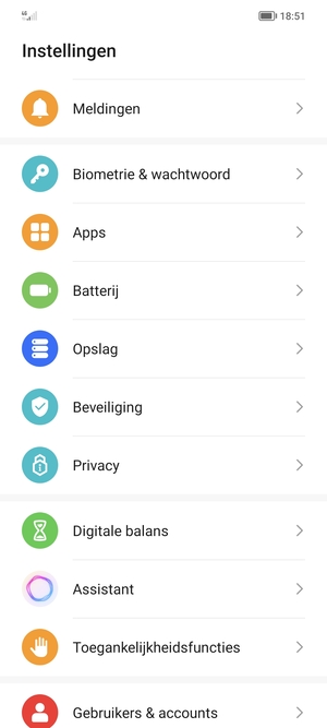 Scroll naar en selecteer Beveiliging