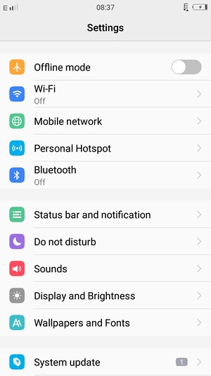 Select Personal Hotspot