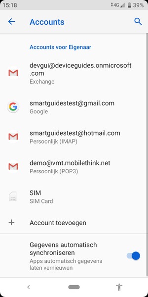 Selecteer uw Google-account