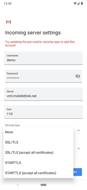 Select None and  NEXT