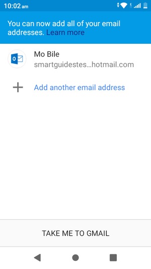 Select TAKE ME TO GMAIL