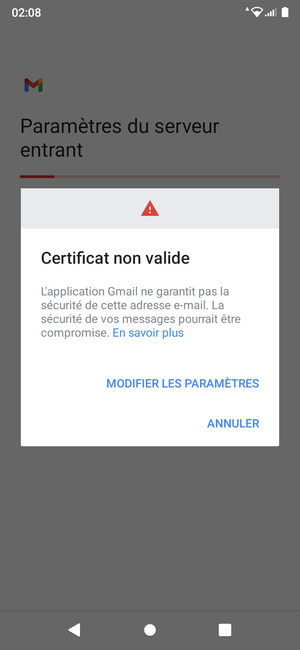 Sélectionnez MODIFIER LES PARAMÈTRES