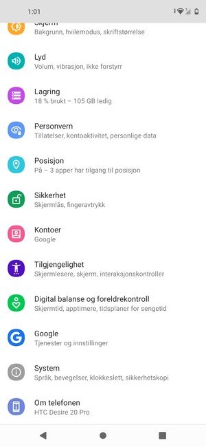 Bla til og velg System