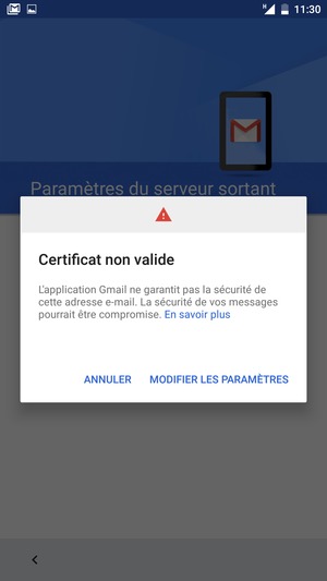 Sélectionnez MODIFIER LES PARAMÉTRES