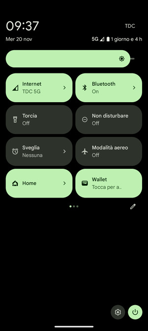 Seleziona Bluetooth