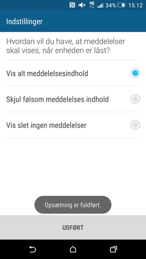 Vælg UDFØRT