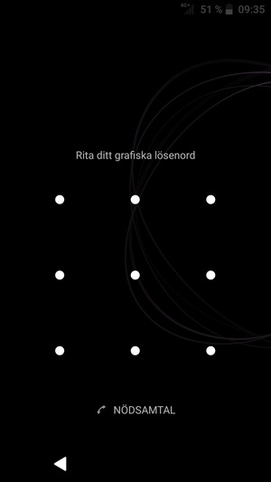 Din telefon är nu säkrad med ett skärmlås
