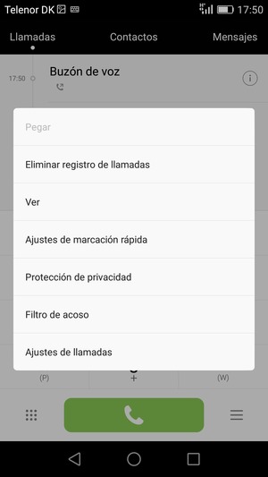 Seleccione Ajustes de llamadas
