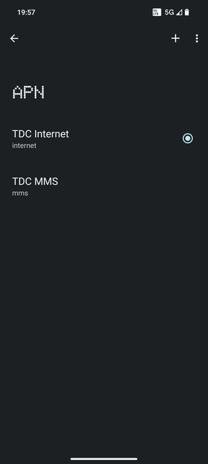 Seleziona il punto di accesso Internet