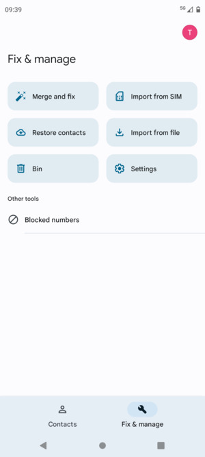 Select Import from SIM
