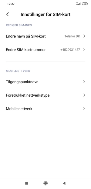 Velg Foretrukket nettverkstype