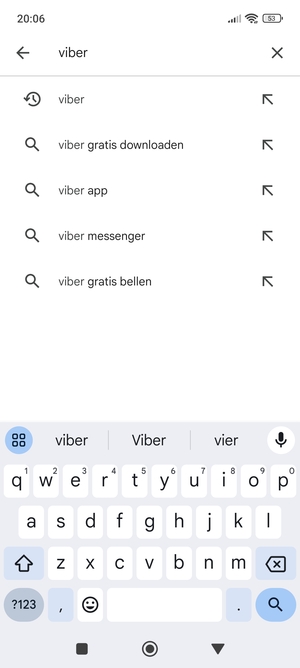 Voer de app-naam in en selecteer Zoeken