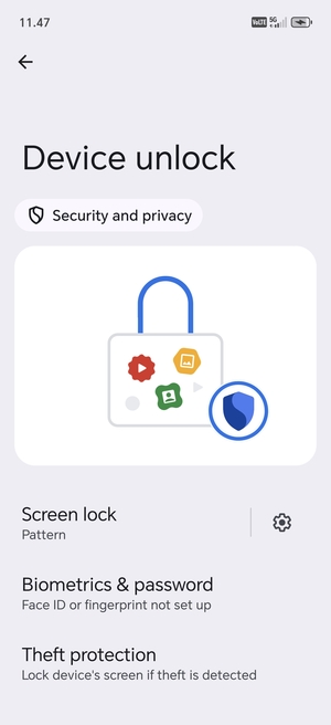 Your phone is now secure with a screen lock