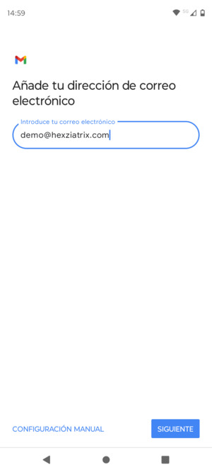 Introduzca su Dirección de correo electrónico y seleccione SIGUIENTE