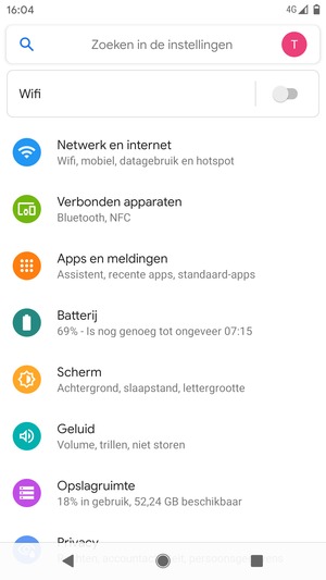 Selecteer Netwerk en Internet