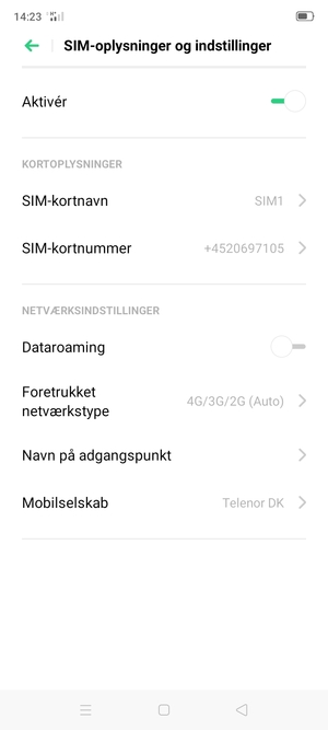 Vælg Foretrukket netværkstype