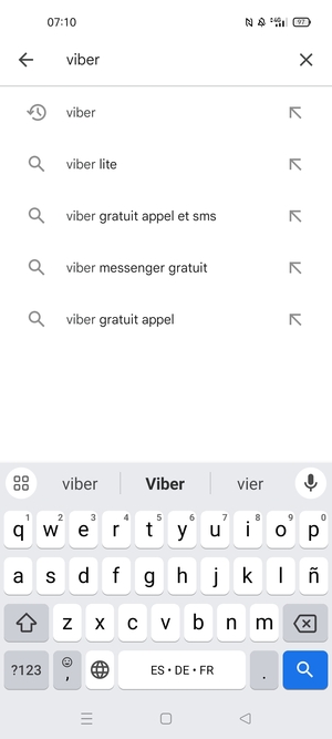 Saisissez le nom de l'appli et sélectionnez Rechercher