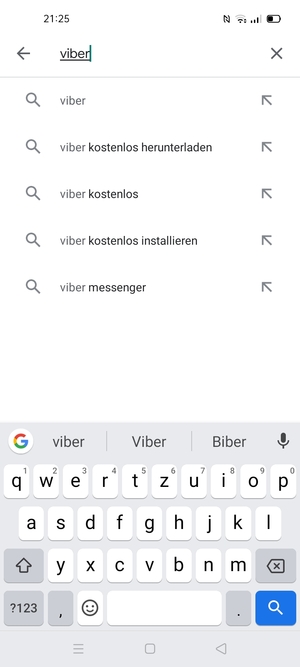 Geben Sie den Namen der App ein und wählen Sie Suchen