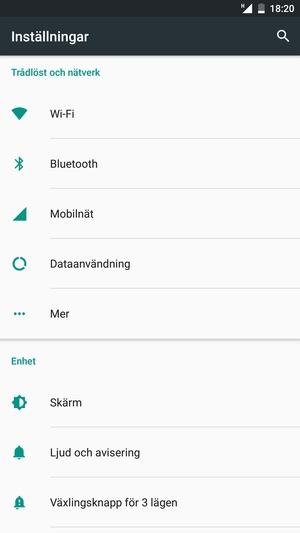 Välj Mobilnät