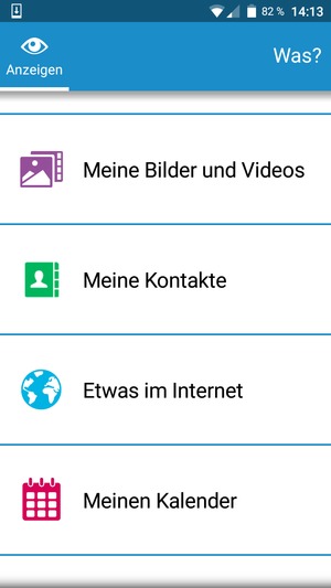 Scrollen Sie und wählen Sie Meine Kontakte