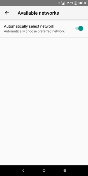 Turn off Automatically select network