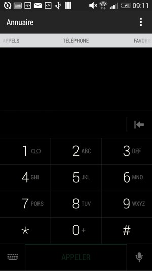 Appuyez longuement sur le numéro 1