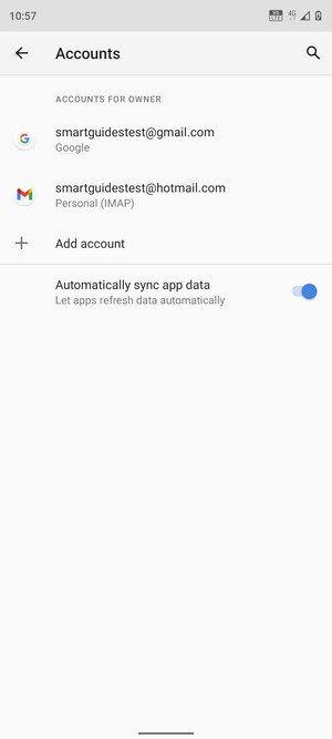 Select your Google account