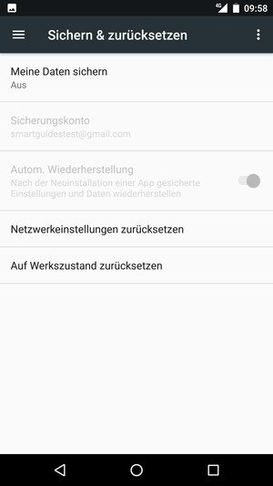 Wählen Sie Meine Daten sichern