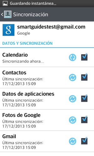 Su información será sincronizada