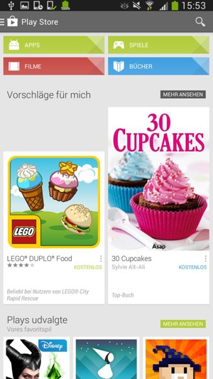 Wählen Sie die Suchen-Taste
