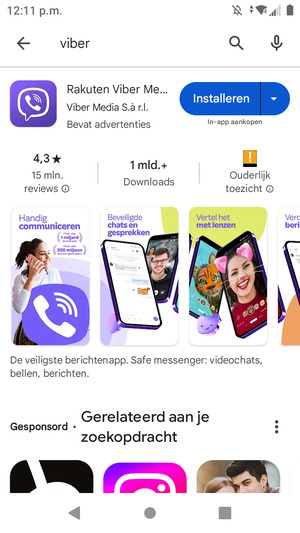 Selecteer de app