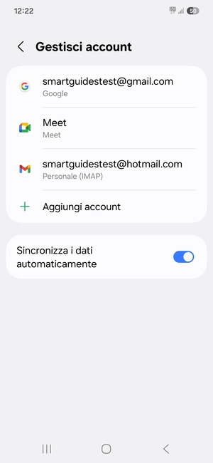 Seleziona il tuo account Google