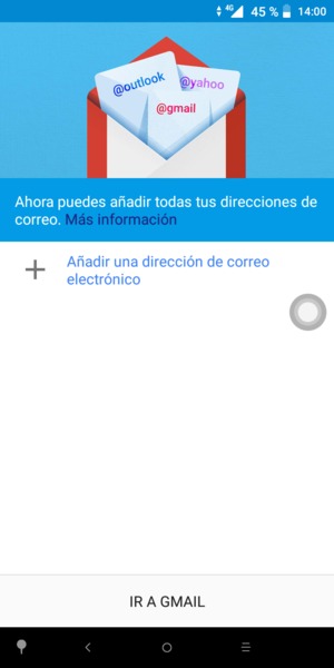 Seleccione Añadir una dirección de correo electrónico
