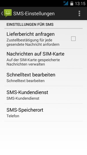 Wählen Sie SMS-Kundendienst