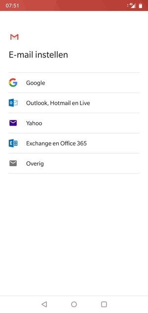 Selecteer Outlook, Hotmail en Live