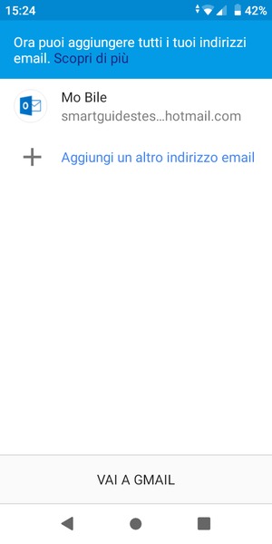 Seleziona VAI A GMAIL
