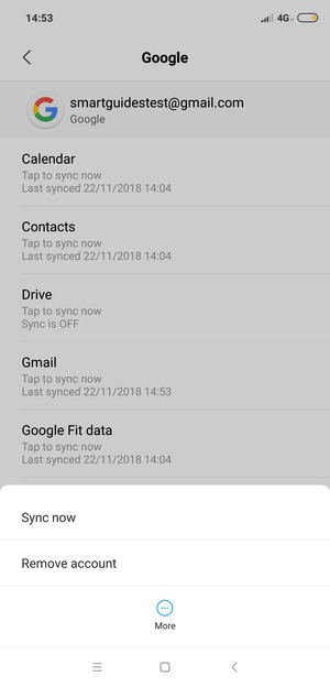 Select Sync now