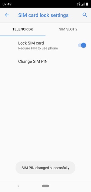 Your SIM PIN has been changed
