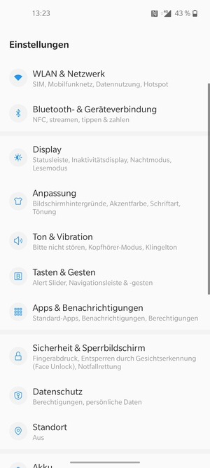 Wählen Sie WLAN & Netzwerk