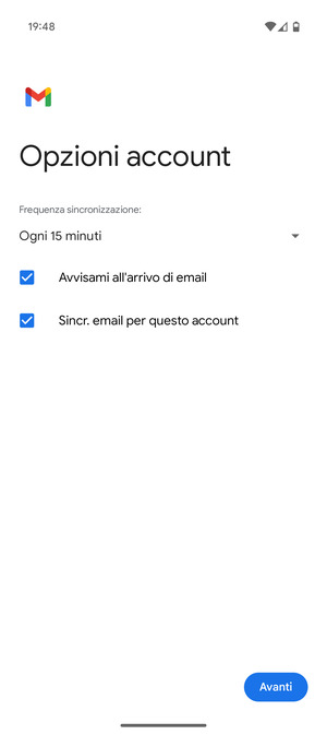 Seleziona Avanti