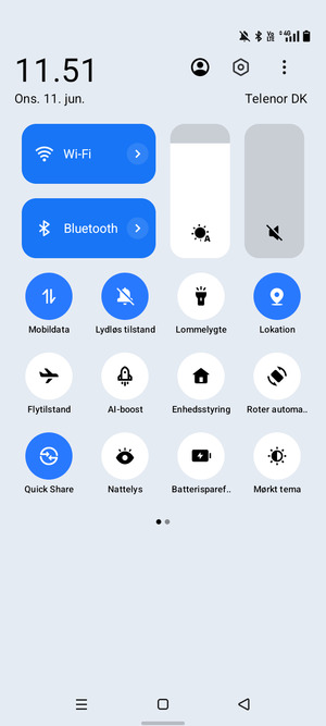 Slå Wi-Fi og Bluetooth fra